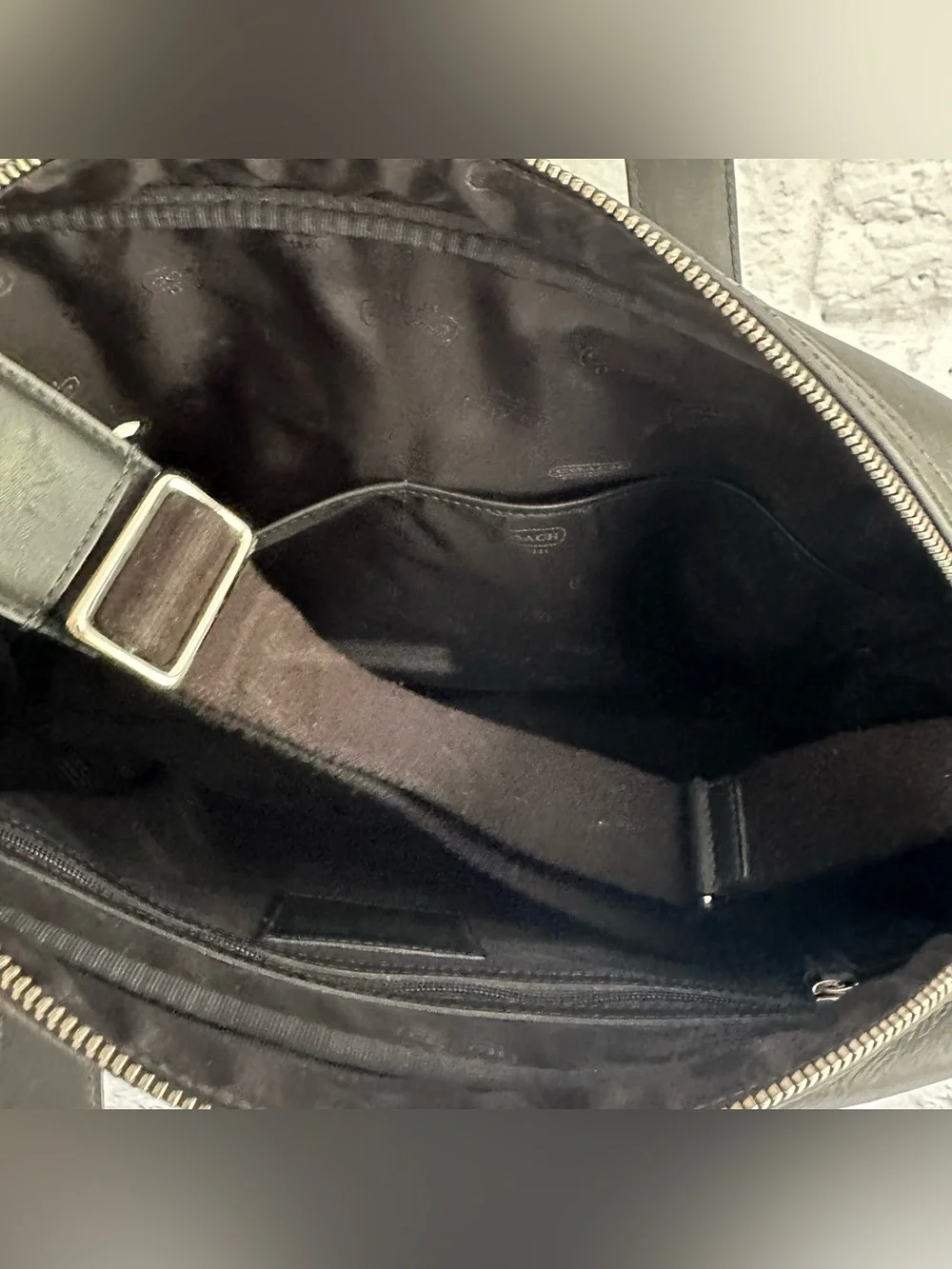 VINTAGE PREOWNED COACH LAPTOP BAG LEATHER WITH STRAP UTILITY BAG WORKWEAR OFFICE